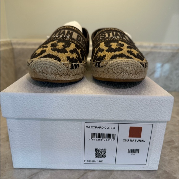 Christian Dior Leopard Espadrille. size 38.5 - Picture 2 of 7